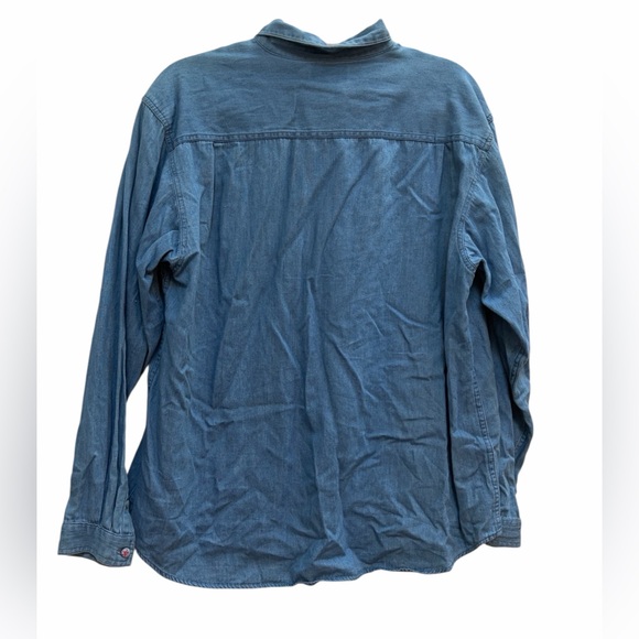 Northern Reflections Blue Floral Denim Shirt - Picture 3 of 5